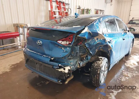 2017 Hyundai Ioniq Hybrid Blue from USA, damaged, VIN KMHC65LC1HU036827